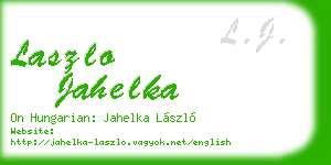 laszlo jahelka business card
